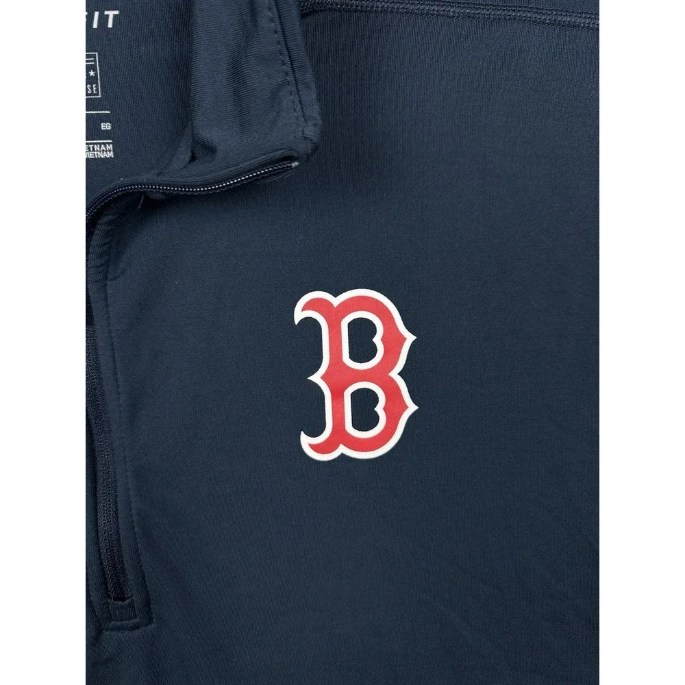 Nike Boston Red Sox Jacket Mens XL Blue MLB Baseball Dri-FIT Quarter Zip